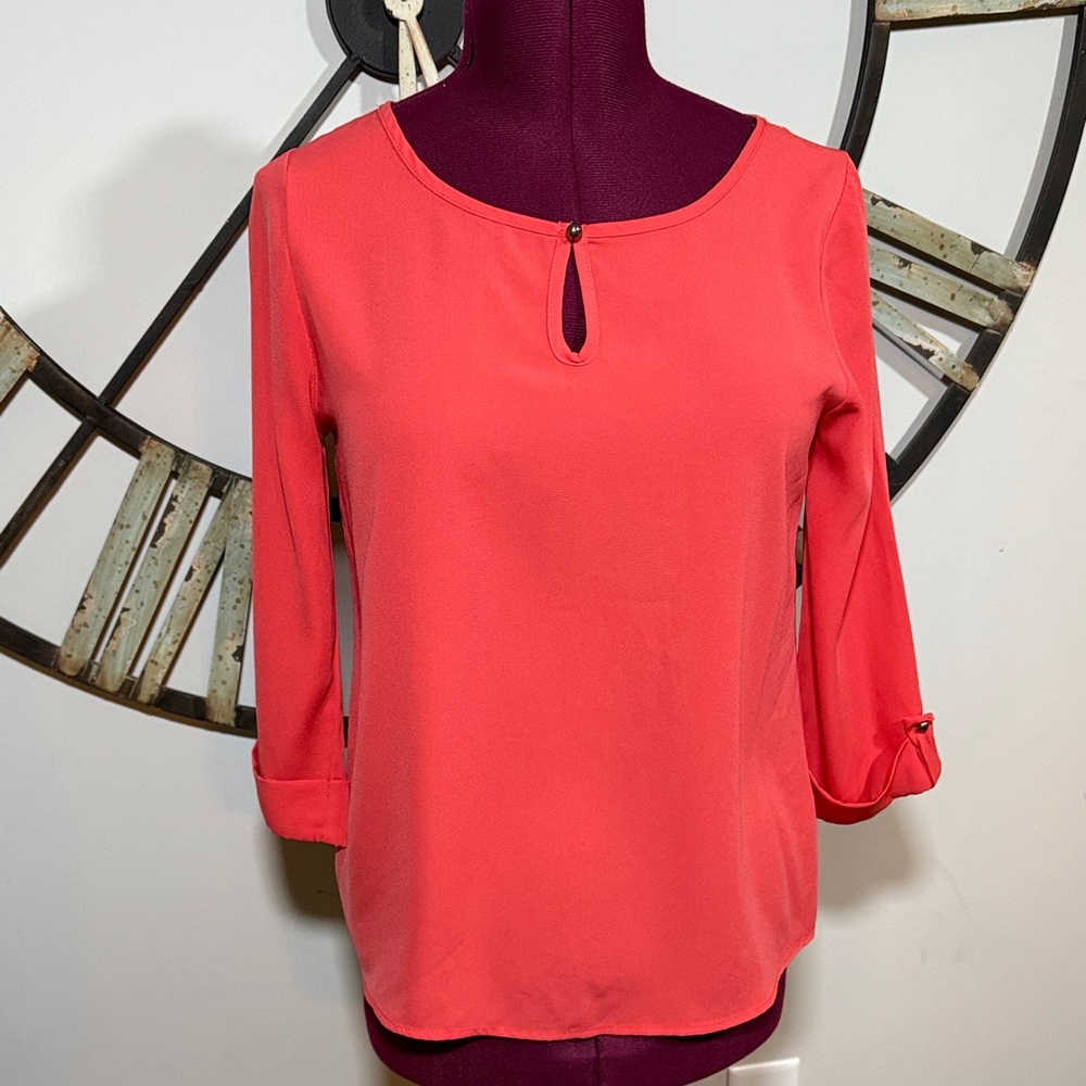 Peach Love Cream Coral Blouse